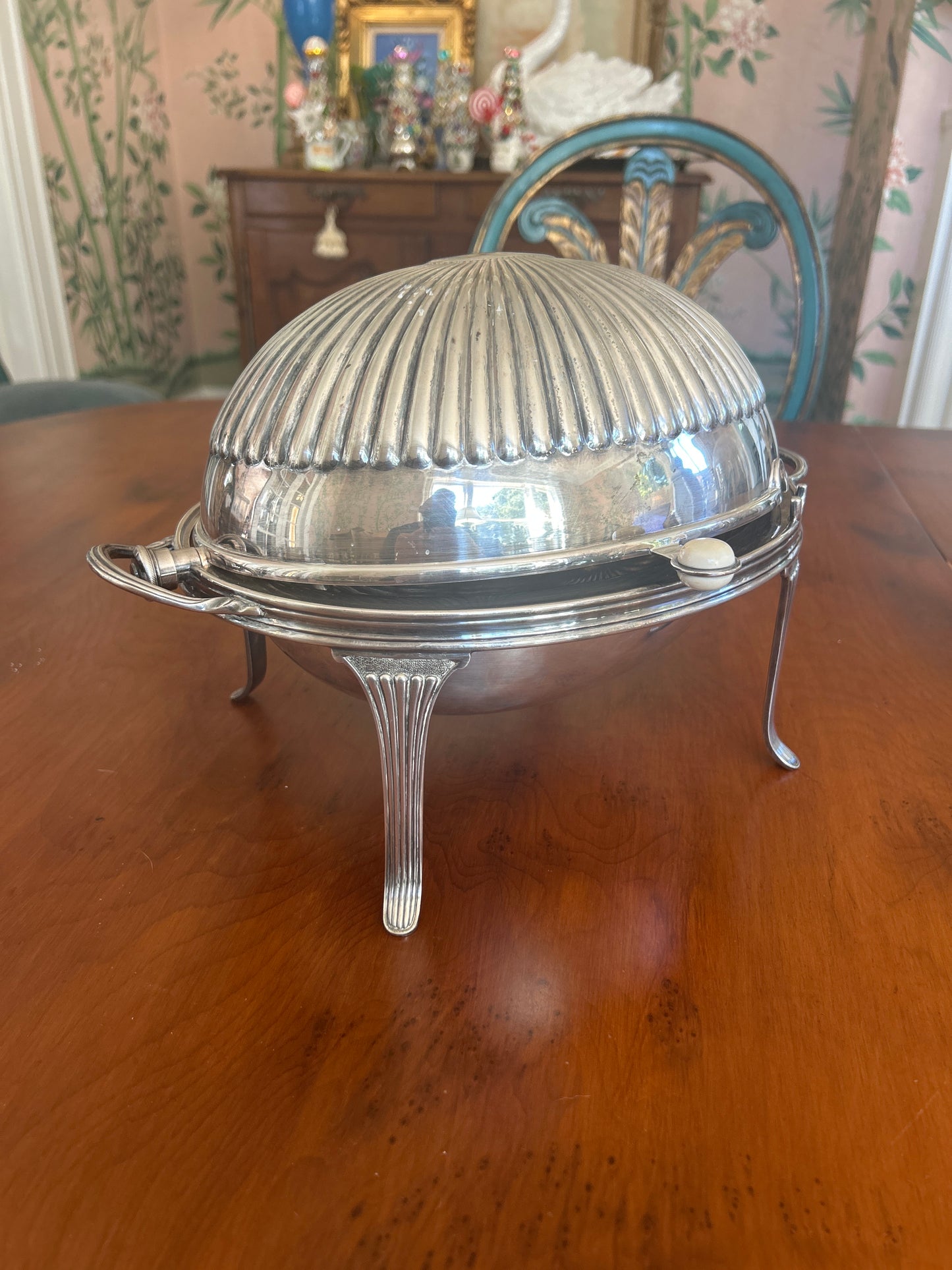 Silver Plated Food Warmer with Revolving Dome