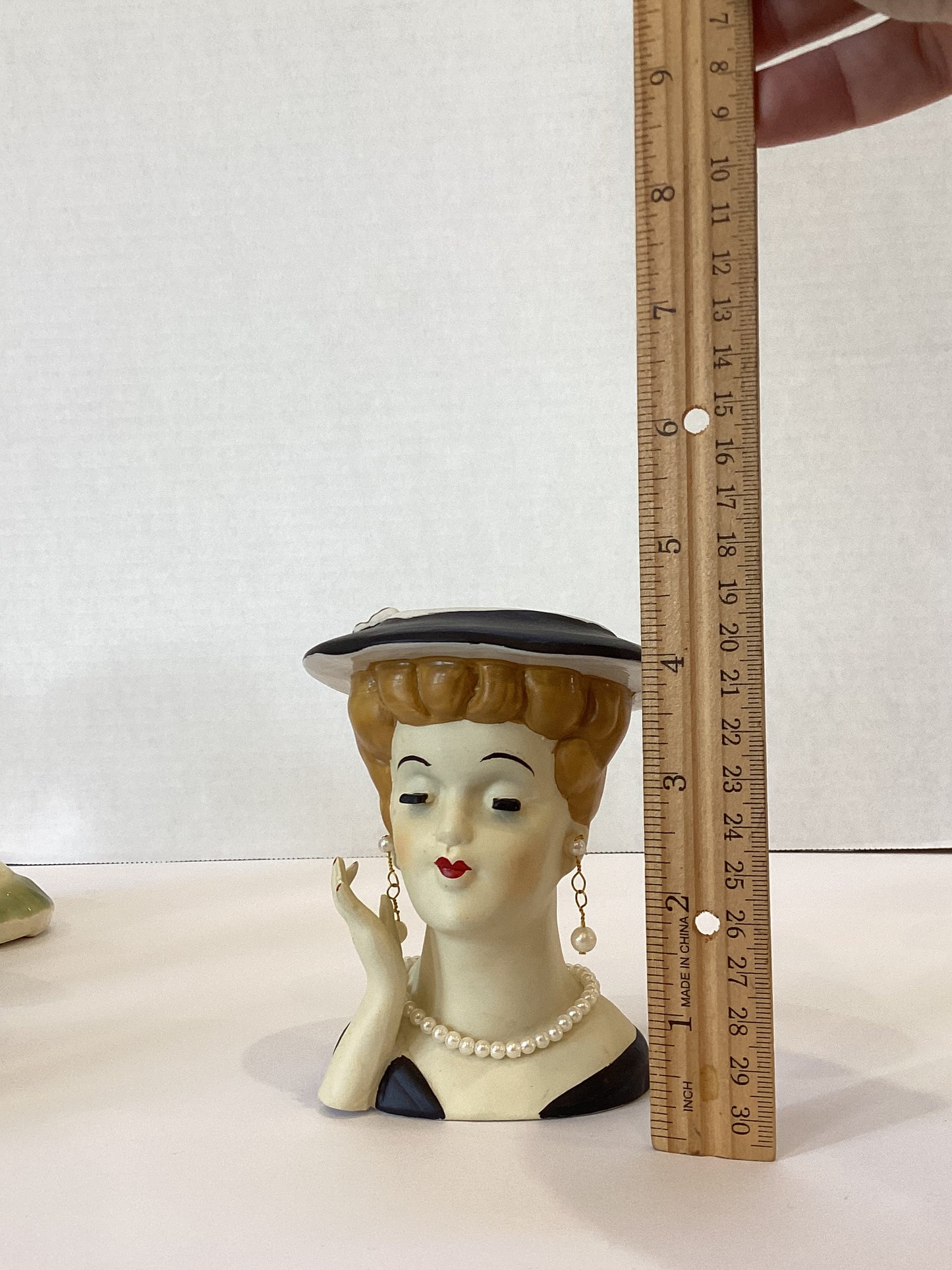 Pre Order - Custom Vintage Lady Head Vase - Beaded Tree