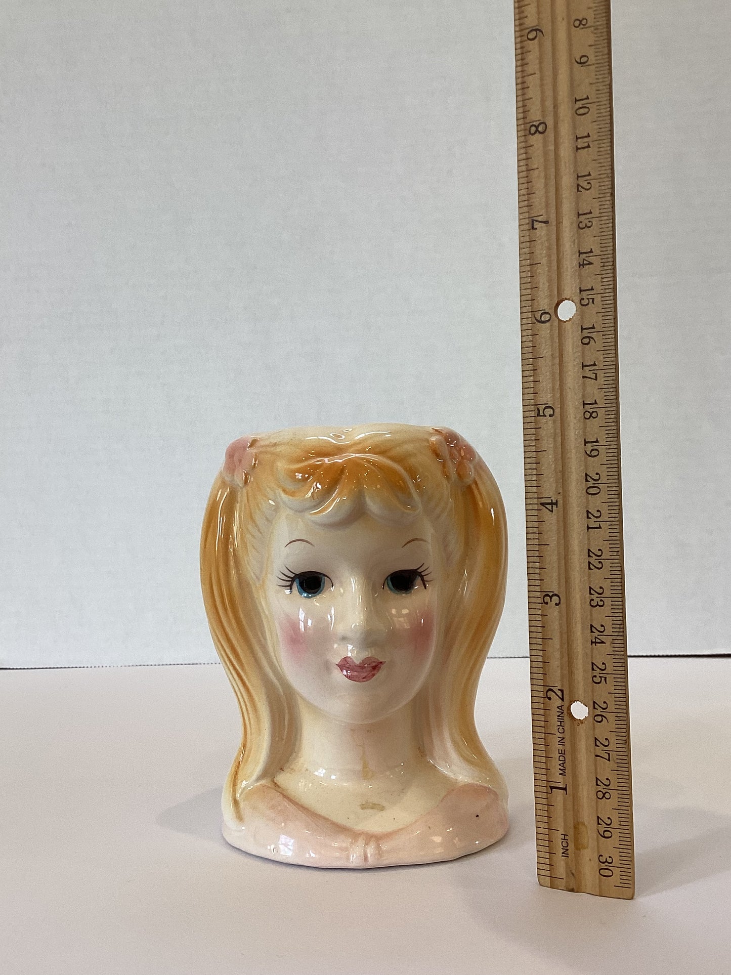 Pre Order - Custom Vintage Lady Head Vase - Beaded Tree