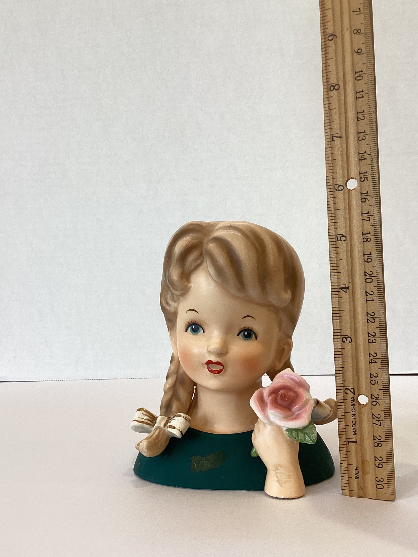Pre Order - Custom Vintage Lady Head Vase - Beaded Tree