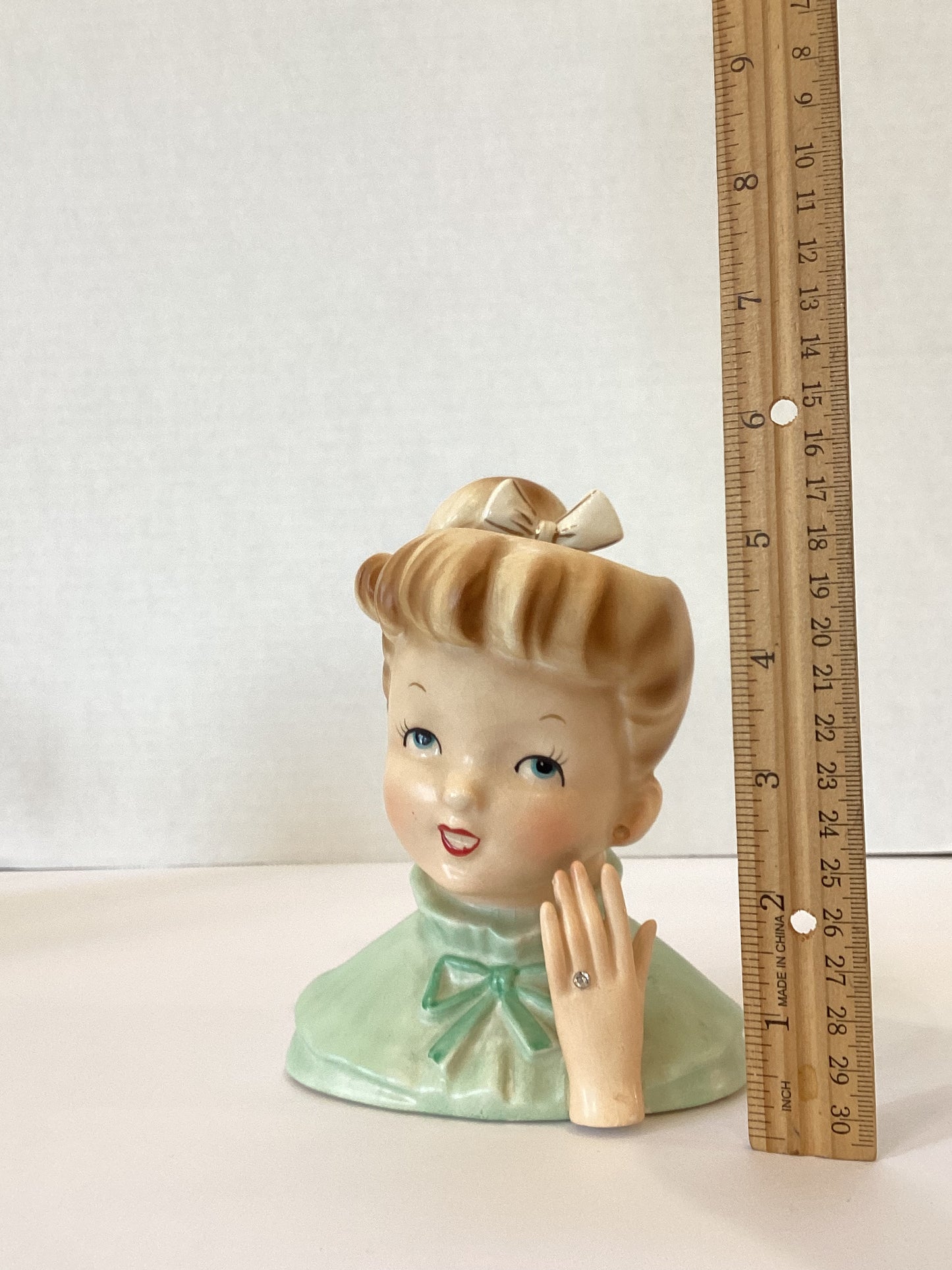 Pre Order - Custom Vintage Lady Head Vase - Beaded Tree