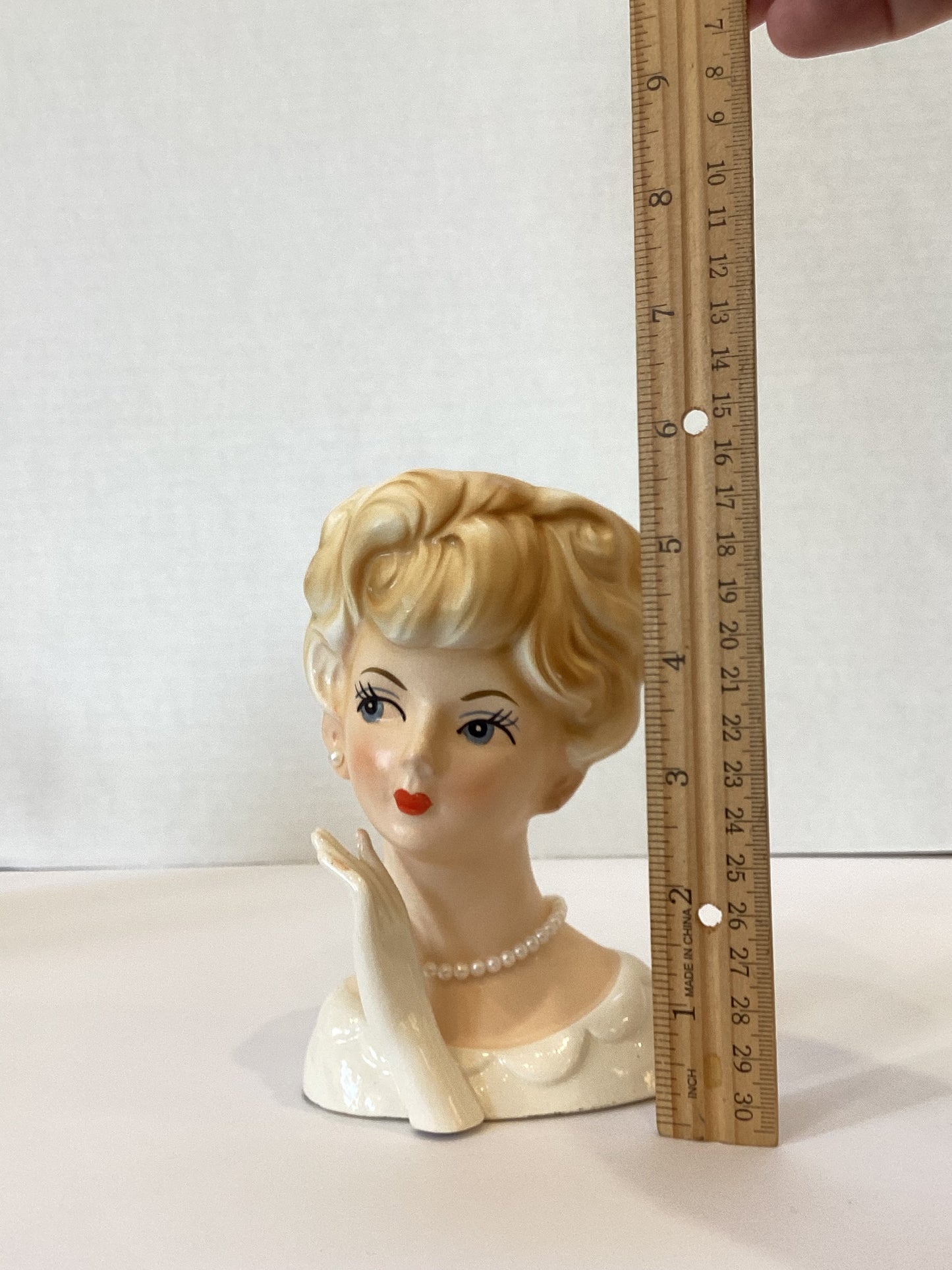Pre Order - Custom Vintage Lady Head Vase - Beaded Tree