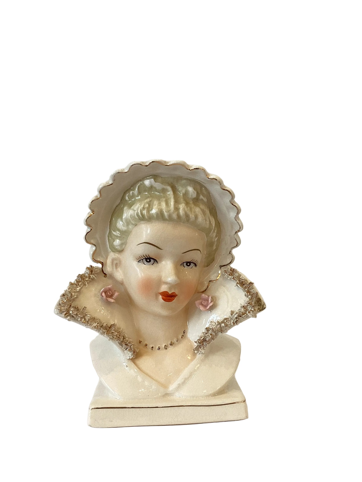 Pre Order - Custom Vintage Lady Head Vase - Beaded Tree